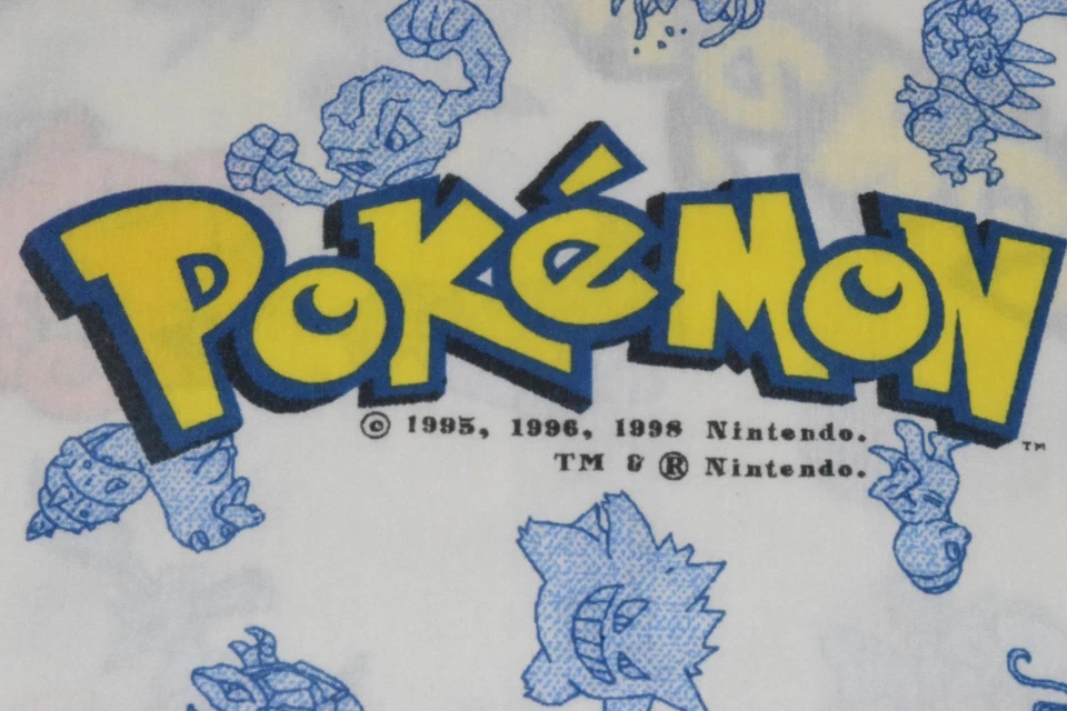 Hoja Plana Pokemon Vintage Nintendo Twin Talla 1998 Personajes All Over Foto 3 de 4