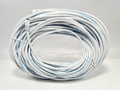 Monoprice Cat6 Ethernet Cable 100ft   RJ45 Snagless 24AWG White Copper