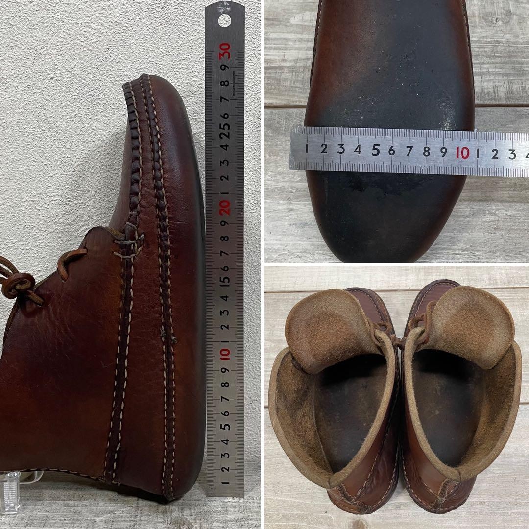 Rare leather sole arrow moccasin US8 | eBay