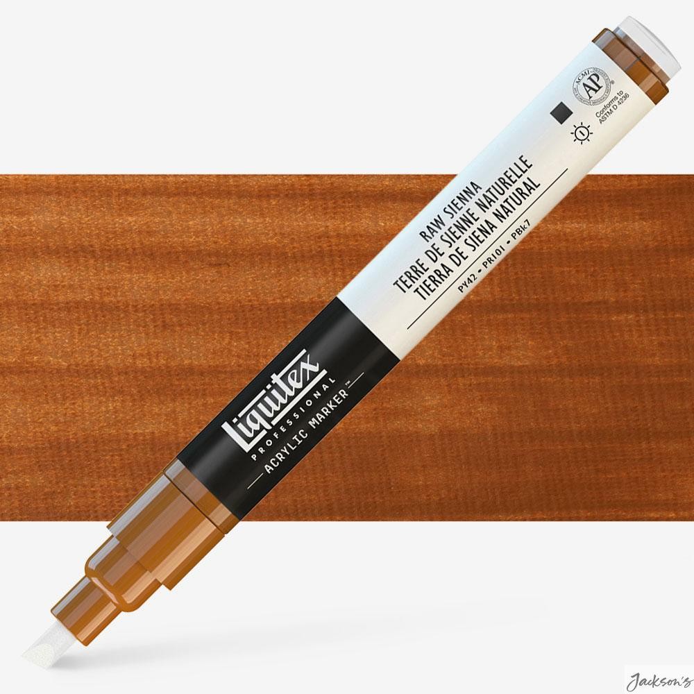 Liquitex Professional Marker Acrylic Paint 2-4mm Chisel Nib Raw Sienna