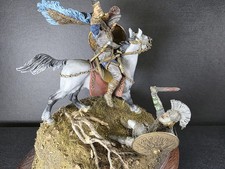 Berliner Zinnfiguren -  Krieger Zinn Figur Soldat Trompete Rarität Pferd General