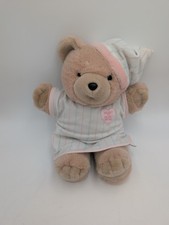 Heart to Heart Bear Plush Toy 1986 Vintage Light Brown with Working Heart