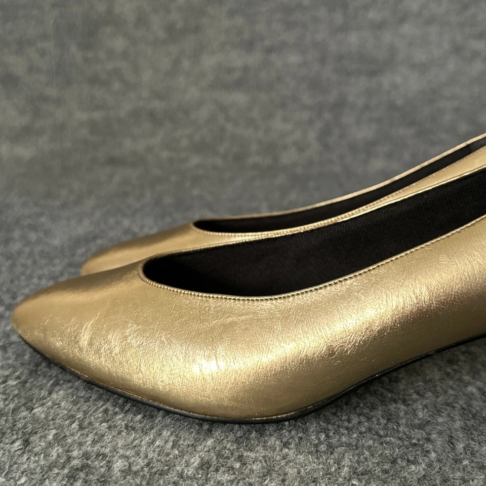 Zapatos de Fiesta Vintage Años 80 Naturalizador Gatito Tacones Mujer 8B Dorado Metálico Glamour Foto 2 de 4
