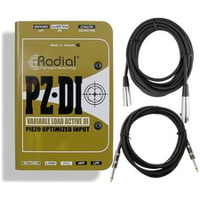 Radial Engineering PZ-DI Instrument Direct Box DI w/ 2 Cables