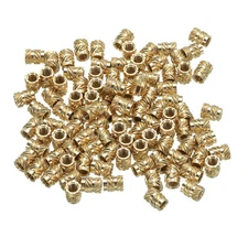 100pcs M3 Threaded Inserts Metric Knurled Nuts Brass Heat-Set Inserts