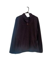 Croft and Barrow Men's Fleece Pullover Navy Blue 1/4 Zip Size L