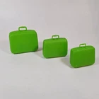Vintage 1960s Barbie Size Samsonite Suitcase Luggage 3 Piece Set Green