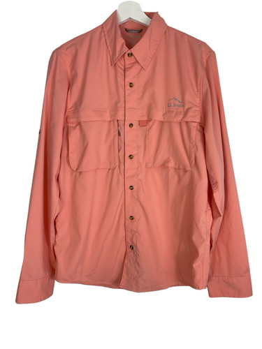 LL Bean Herren Angeln Hicking belüftetes Hemd Langarm rosa Größe Small - Bild 1 von 9