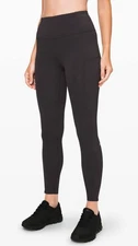 Lululemon Fast Free High-Rise Tight ll 25" Non-Reflective Black Size 12