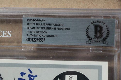 St. Louis Blues 25 Jahre signed Autogramm Foto Brett Hull Brian Sutter NHL - Bild 7 von 8