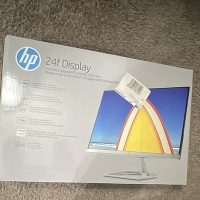 HP 24f Display 23.8'' IPS FHD 75Hz Ultra-Slim Monitor HDMI VGA Silver