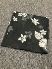 Black with white floral print Sarong