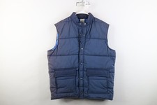 Vintage 80s Walls Blizzard Pruf Mens XL Sun Faded Puffer Vest Jacket Blue USA