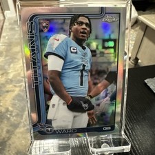 2025 Topps Chrome Football Cam Ward Image Variation SP Refractor