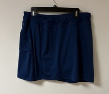 Tangerine Skort Women s XL Navy Polyester Blend Classic Preppy Sports NWT