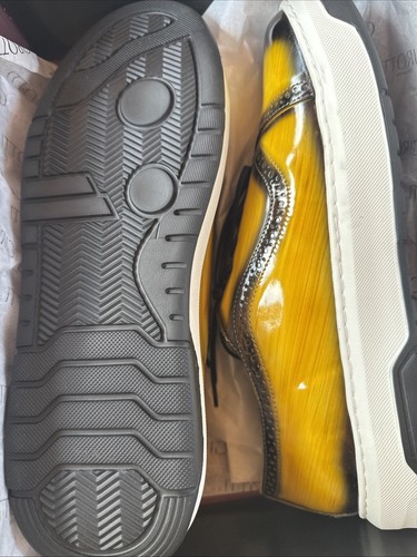 Girotti Hombre Amarillo Charol Tenis Hechas a Mano Talla EU 44/US 11 - Imagen 5 de 5
