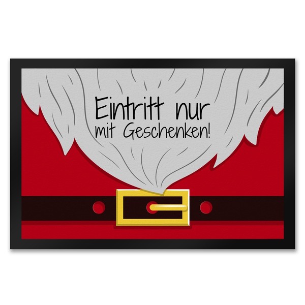 Weihnachtsmann FußMatte XXL In 50X75 Cm Mit Lustigem Spruch-image