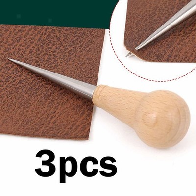 3x Kürbis Form Ahle Nähen Ahle für Leder Punch Nähen Unpicking Stiche