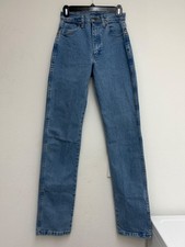 Women's Wrangler Cowboy Cut Light Wash Jeans 5 X 36 Cowgirl Slim Fit Taper LkNu