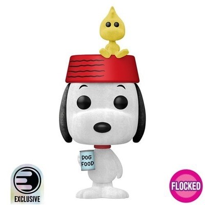 Peanuts Snoopy & Woodstock Flocked Funko Pop! Vinyl #2096 w