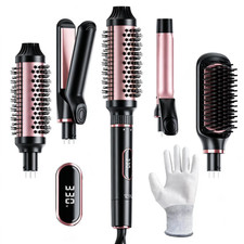 SKIMI Thermal Brush, Curling Iron, Hair Curler Wand, Flat Iron, Straightener