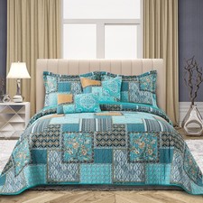 Cotton Quilt Queen Size Bedding Set 3 Pieces Queen Quilt Bedding Set Boho Queen