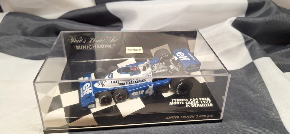 MINICHAMPS /F1 - 1977 TYRRELL P34 FNCB - PATRICK DEPAILLER- 1/43 SCALE MODEL CAR - Image 2 of 4