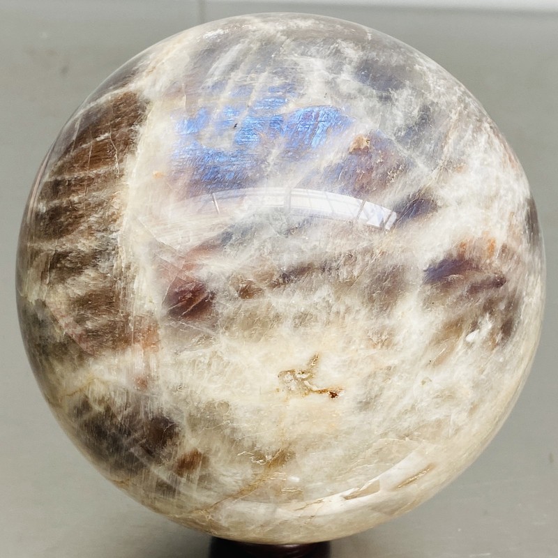 Natural Gray moonstone sphere quartz Crystal ball Healing 2920G (6.43LB)