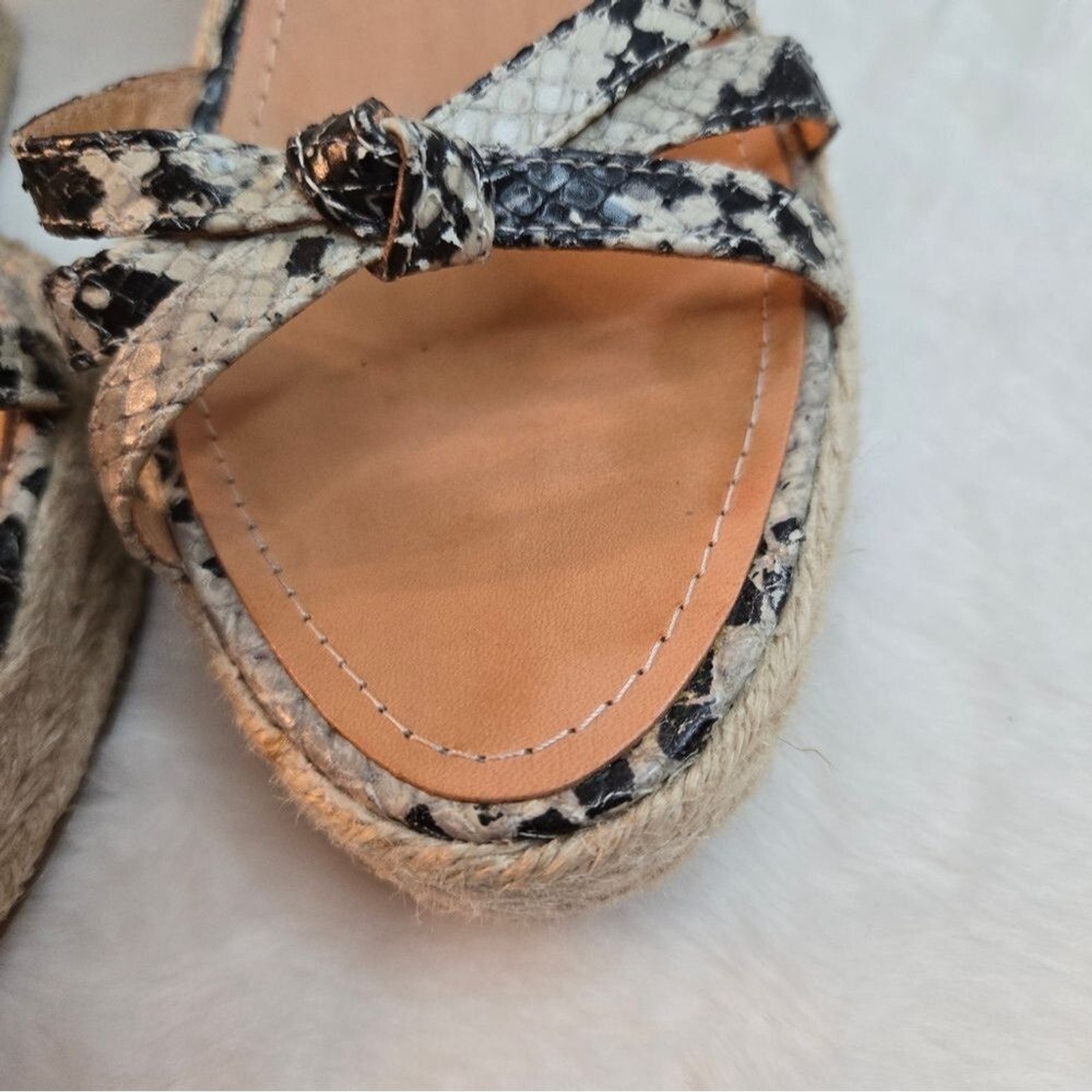 Coach "Helen" Printed Python Espadrilles Wedge Pr… - image 7