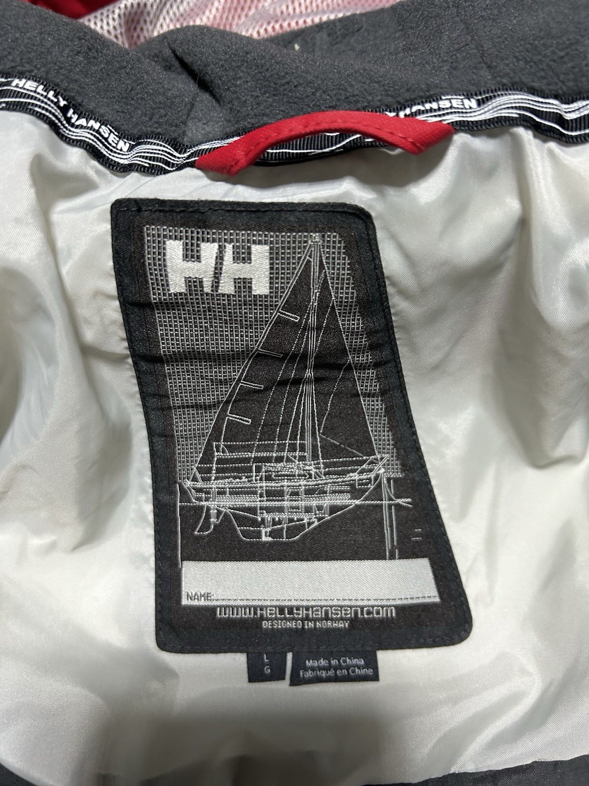 Helly Hansen Sailing Jacket Salt Windbreaker Size… - image 7