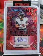 2024 Panini Obsidian Seismic Signatures Red 62/75 Isaiah Likely #SS-ILY Auto 0c3