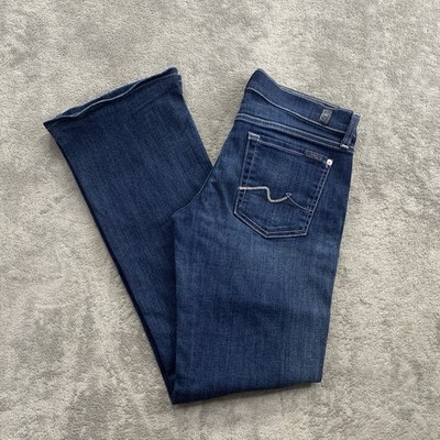 7 For All Mankind Jeans Womens 28x30  Bootcut Low Rise Blue Denim Rodeo Western