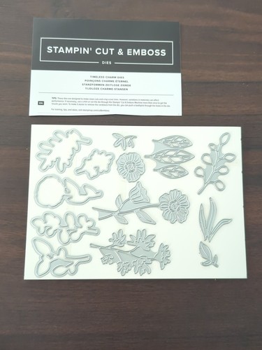 Stampin' Up! Juego de estampillas y troqueles TIMELESS CHARM gracias hoja de flor de cumpleaños - Imagen 3 de 4