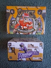 2024 PANINI PRESTIGE FOOTBALL SEALED RETAIL BOX, 2025 SELECT TARGET MEGA BOX LOT