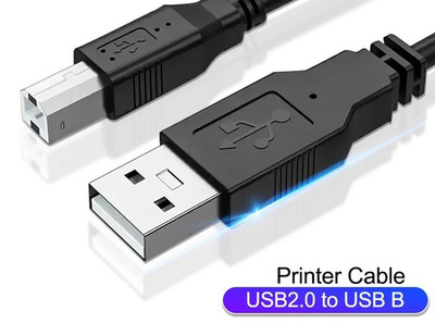 USB Printer Cable Type B Male to A Male USB 2.0 Cable for MacBook HP Canon Epson