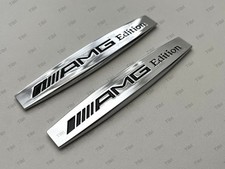 2X LOGO STEMMA EMBLEMA ADESIVO TARGHETTA MERCEDES AMG CLASSE A B C E G S CL CLA
