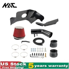 Cold Air Intake Kit +Heat Shield For Ford Mustang 2015-2017 Pipe Power Flow Hose