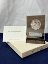 1976 Franklin Mint Sterling Silver Proof THE FIRST CHRISTMAS Holiday Medal