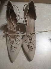 Christian Siriano for Payless Women's Suede High Heel High Lace Up Size 8