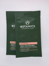 Pack of 2 -Botanics - The Power of Plants - All Bright Vitamin C Glow Sheet Mask