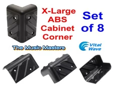 8X ABS X-Large Cabinet Corner Amp Rack Case DJ Home Speaker Box Bumper Protector
