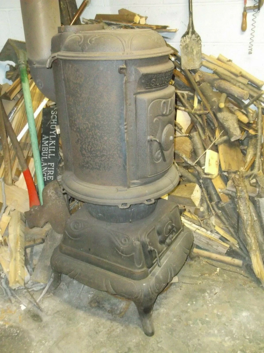 Antique Sunshine Oak Coal Stove w/Finial | eBay