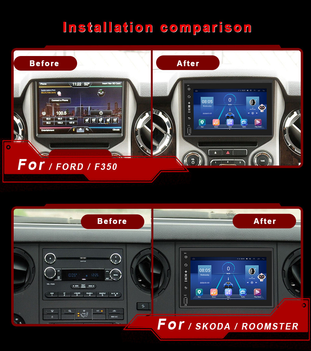 7inch Car Stereo Radio Android 10.0 Carplay Navi for 20042014 FORD