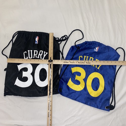 Stephen Steph Curry #30 Warriors Drawstring Backpack Gym Bags Qty. 2x *STAINS* - Picture 8 of 8