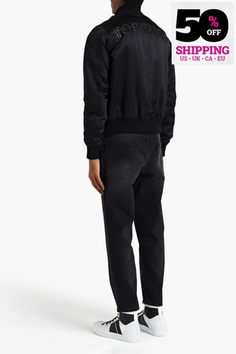 RRP€1650 AMIRI Silk Bomber Jacket Size S Embroidered 'FOREVER' Made in USA