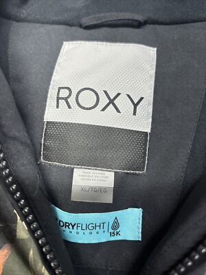 Roxy Women's Jet Ski Premium Snow Jacket Floral 15k Hooded XL
