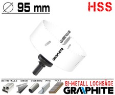 HSS Bi-Metall Lochsäge Ø 95 mm Metall Bohrkrone Dosen Fräser Loch Bohrer -PROFI-