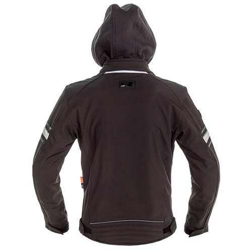 Richa Toulon Softshell Waterproof D3O Motorcycle Hoodie Jacket - Black - Picture 3 of 3