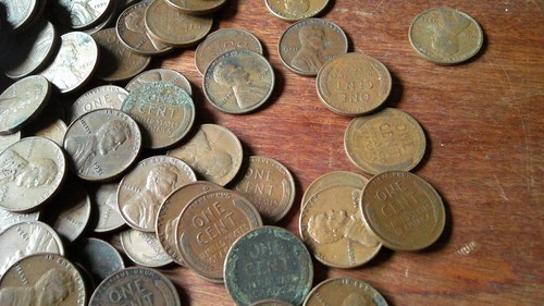 Wheat Cents Lot 13 1/2 Oz. - Picture 4 of 4