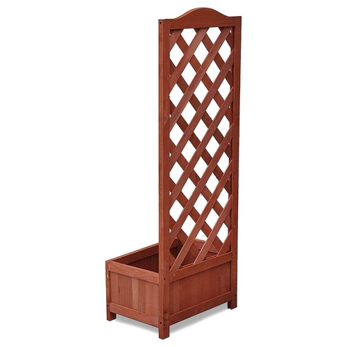 Wooden Planter Grid Trellis Rectangular Flower Pot Box Lattice Garden Indoor - Picture 3 of 6